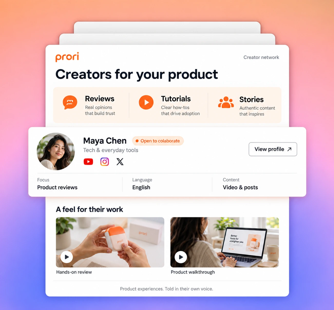 Meet the right creators. Reach the right people.